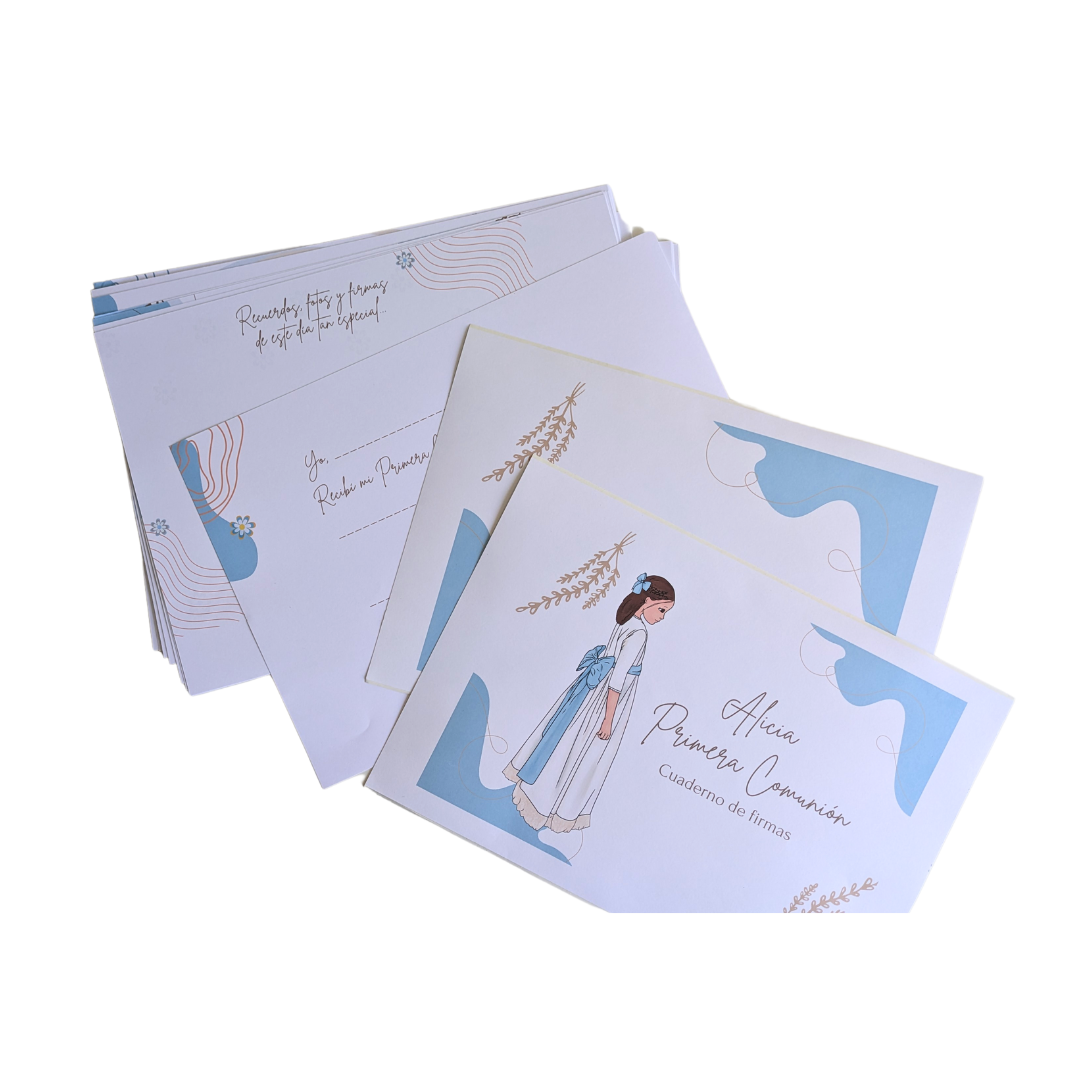 Cuadernos de firmas y recuerdos