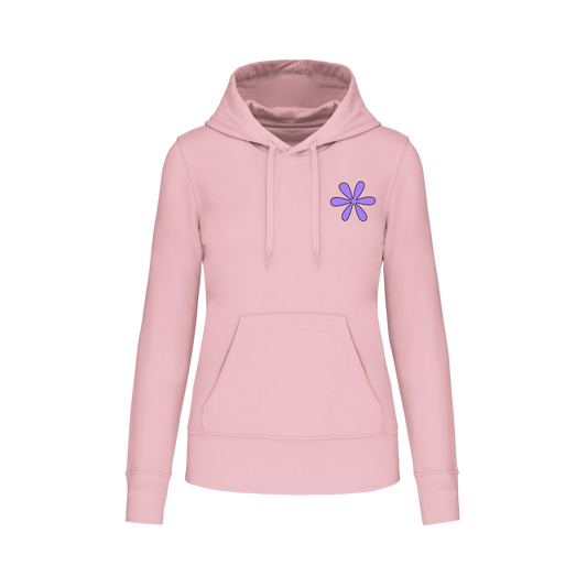 Sudadera con bolsillo - mujer- Margarita morada