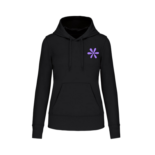 Sudadera con bolsillo - mujer- Margarita morada