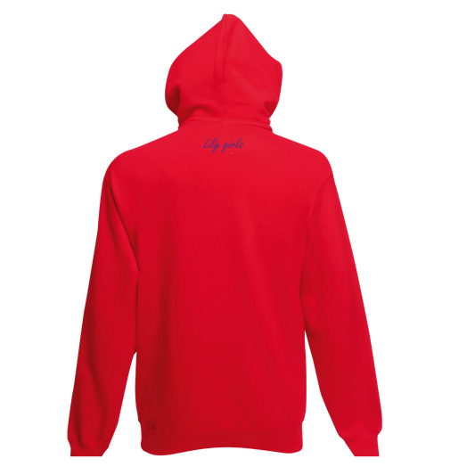 Sudadera con bolsillo - mujer- Flor fuxia