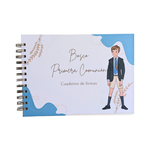 Cuaderno de firmas de Comunión - Modelo niño Marc
