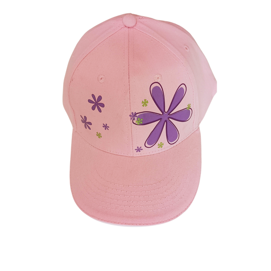 Pink cap "Purple flower"