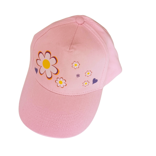Pink cap "Flowers"
