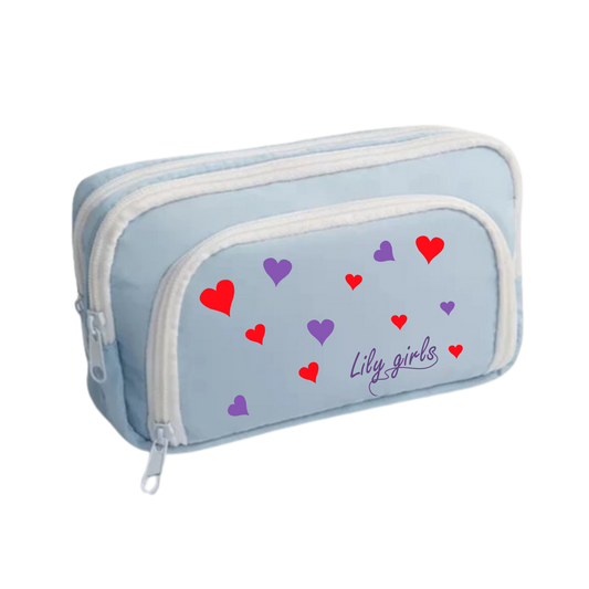 Toiletry bag / Pencil case "Hearts"