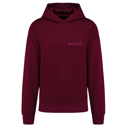 Sudadera Oversize con Capucha "Summer Surf" - Granate