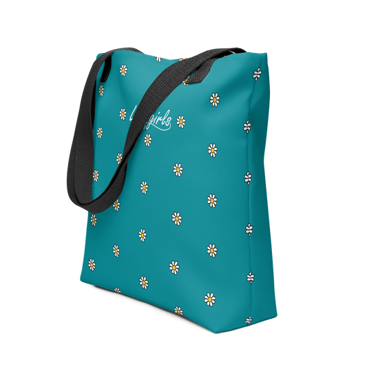 Bolsa de playa. Diseño margaritas