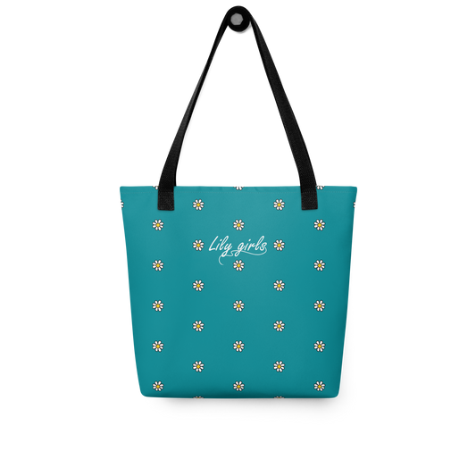 Bolsa de playa. Diseño margaritas