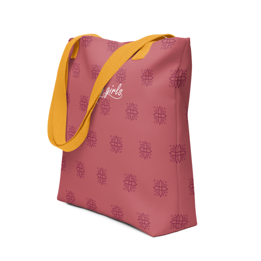 Bolsa de playa color fresa / diseño surf