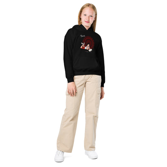 Kids hoodie Marta mandala - black