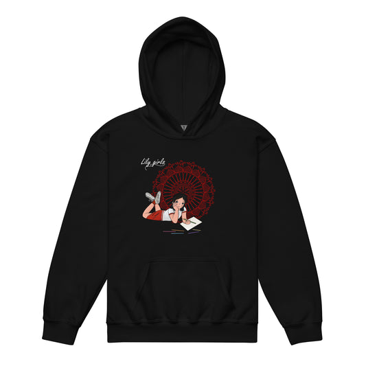 Kids hoodie Marta mandala - black