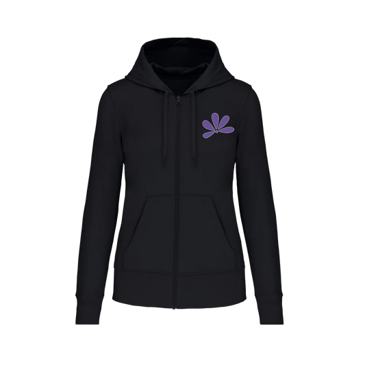 Sudadera con cremallera - mujer- Media flor