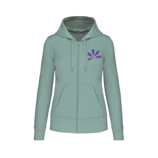 Sudadera con cremallera - mujer- Media flor