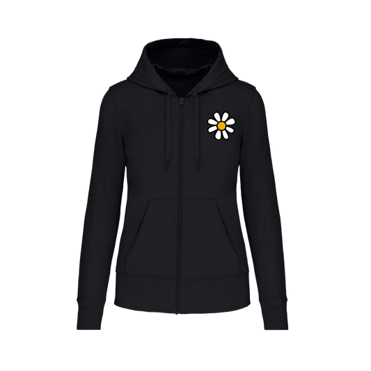 Sudadera con cremallera - mujer- Margarita clásica