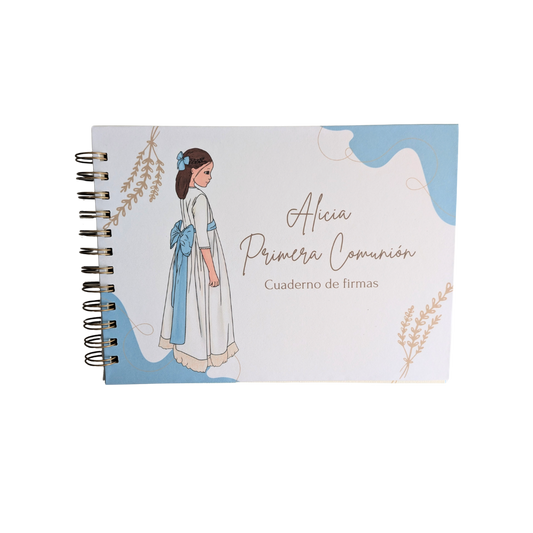 Cuaderno de firmas de Comunión - Modelo niña Marta 2