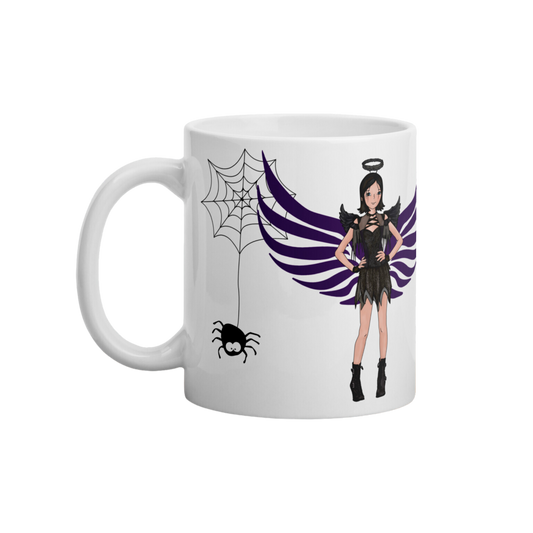 Taza de Halloween "Ángel negro"