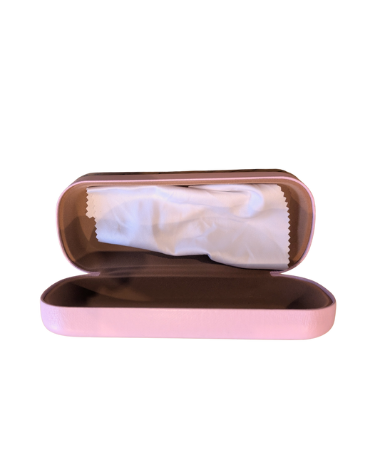 Funda de gafas rosa claro