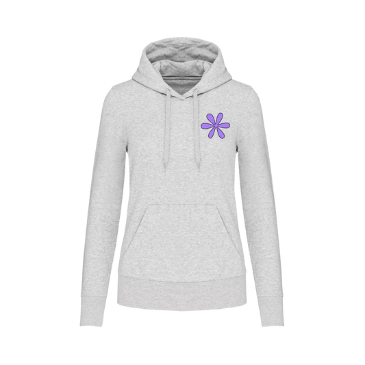 Sudadera con cremallera - mujer- Margarita morada