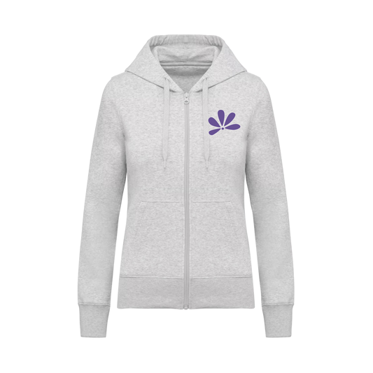 Sudadera con cremallera - mujer- Media flor