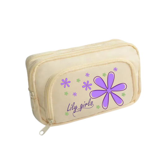 Toiletry bag / Pencil case "Love purple"