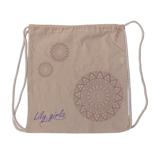 Drawstring bag "Beige Mandala"