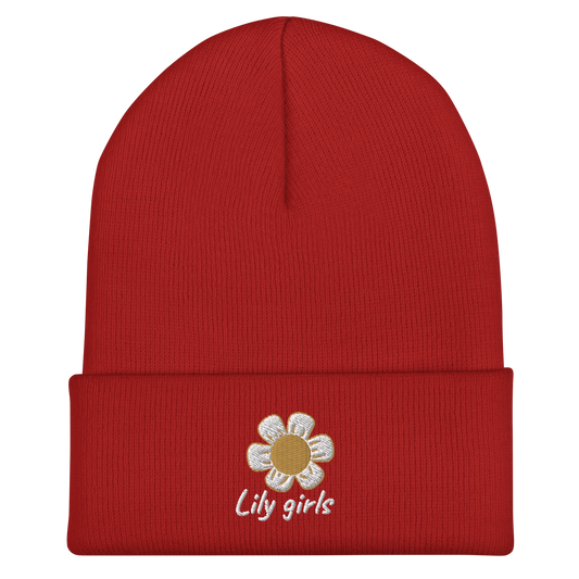 Gorro de Lana "Lily Girls" con Margarita Bordada