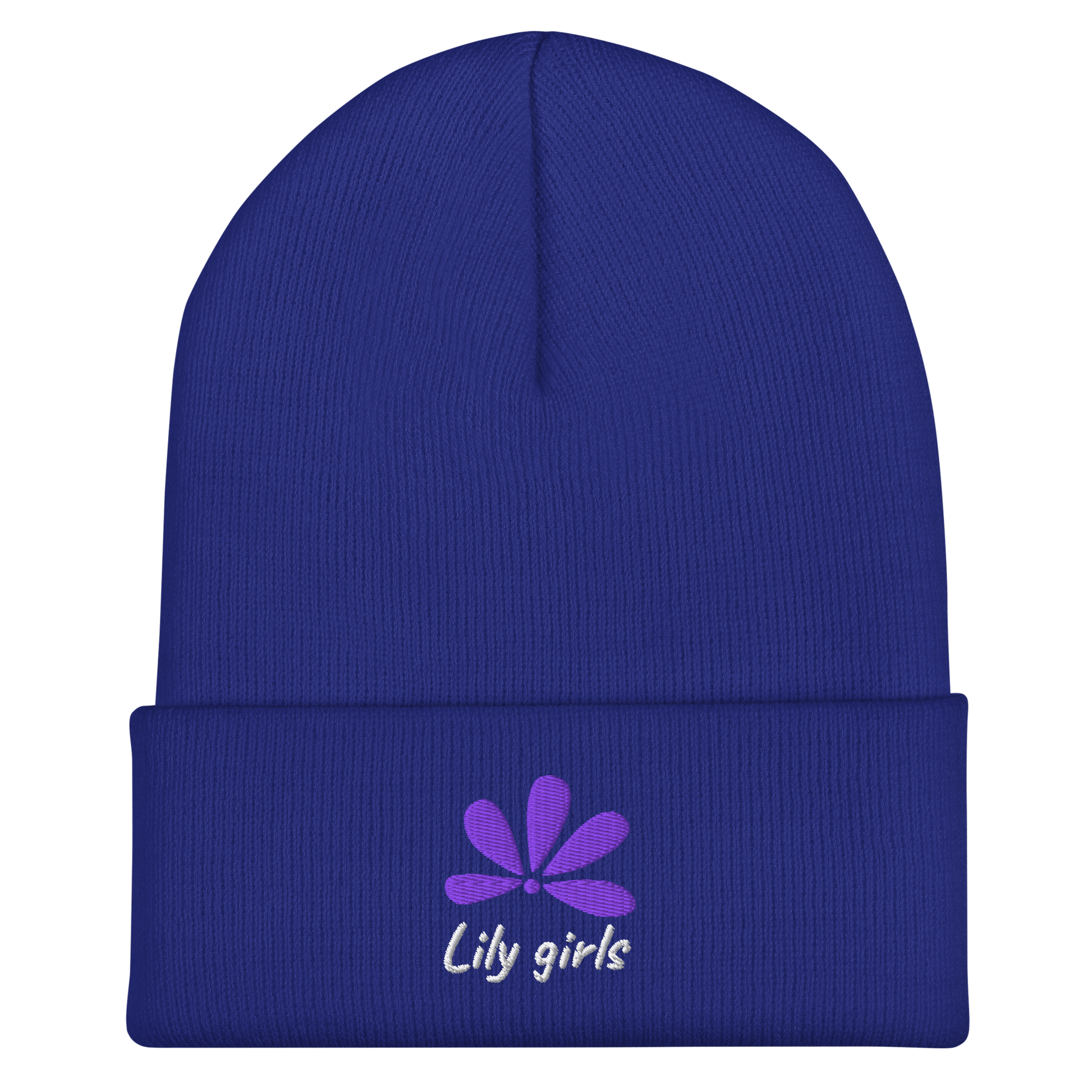 Gorro de lana  con flor bordada ideal para invierno