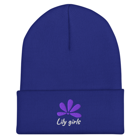 Gorro de lana  con flor bordada ideal para invierno