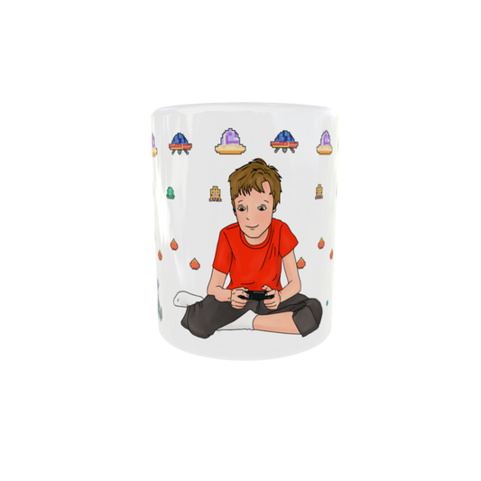 Taza de cerámica inspirada en videojuegos con el personaje Marc de Lily girls